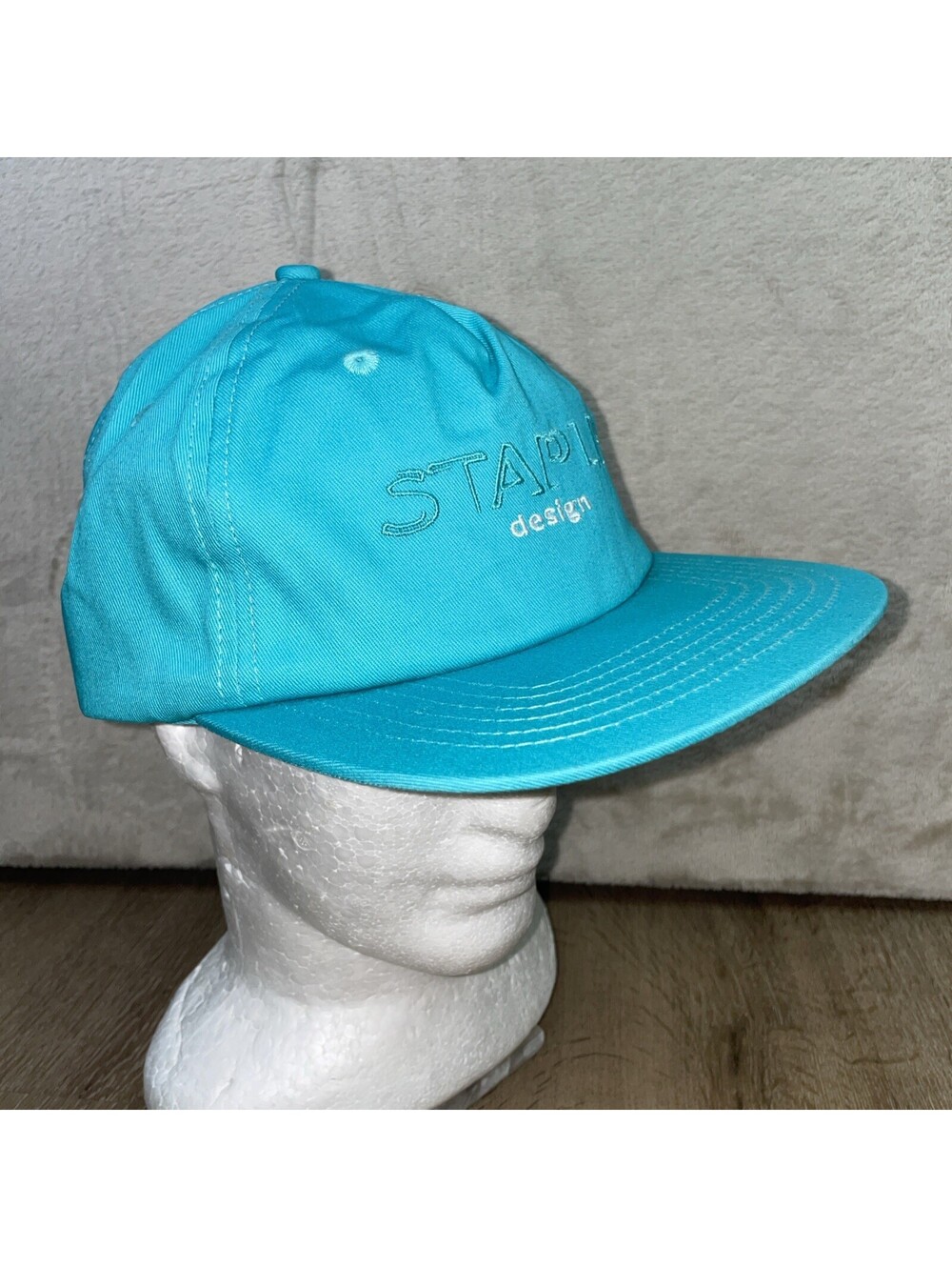 Staple Pigeon Logo Embroidered Unstructured SnapBack Hat Aqua Blue Cap OSFM